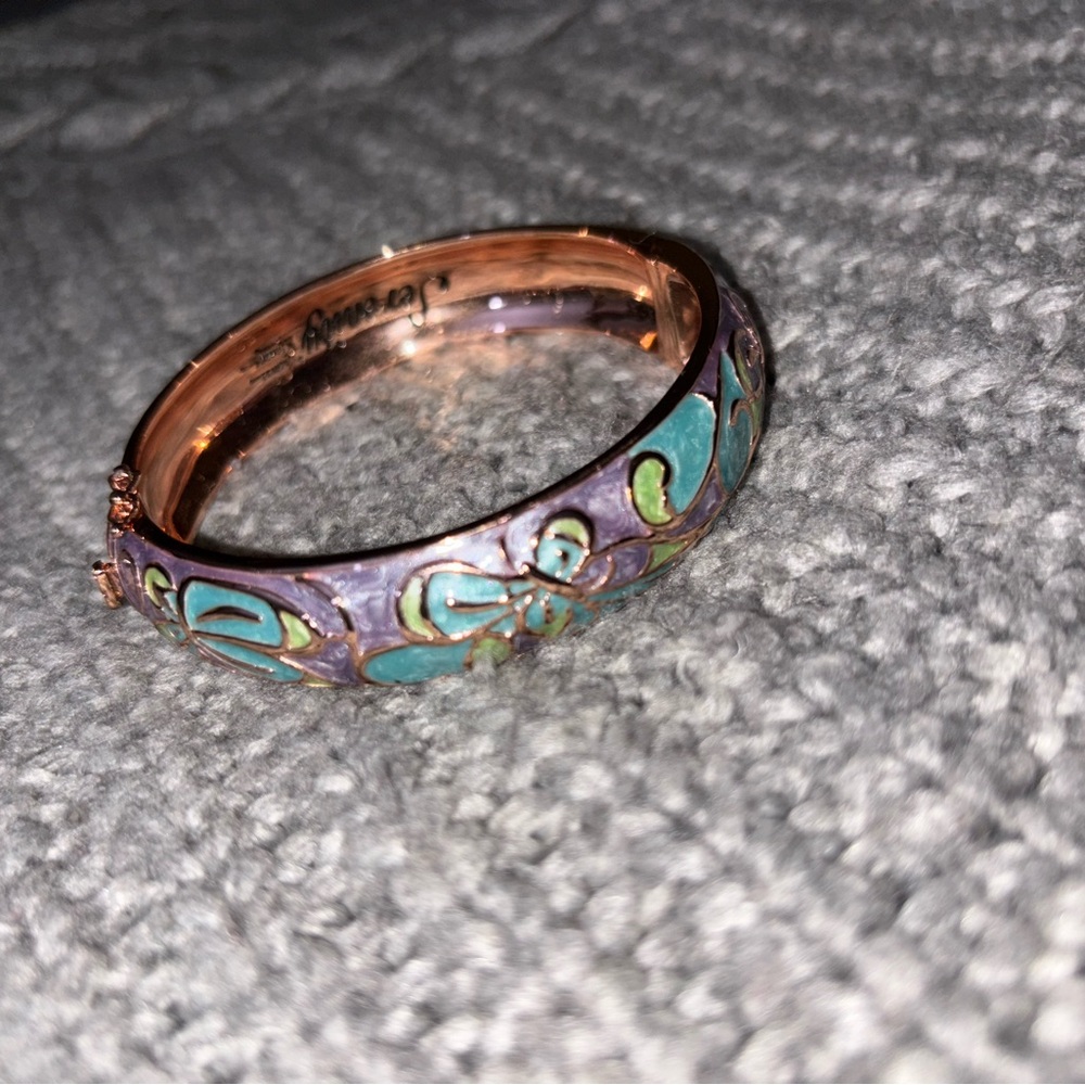 Thomas Kinkade Serenity Copper Bracelet with Blue and Green Hues